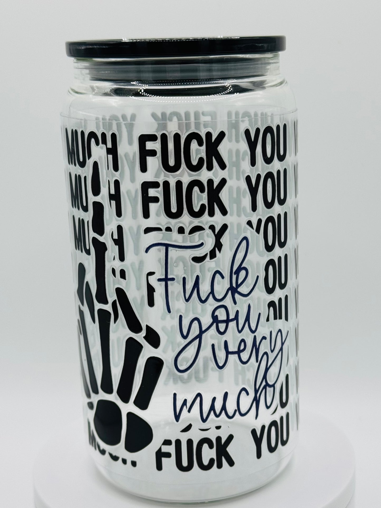 Verre en vitre réutilisable - f*ck you 🖕🏻