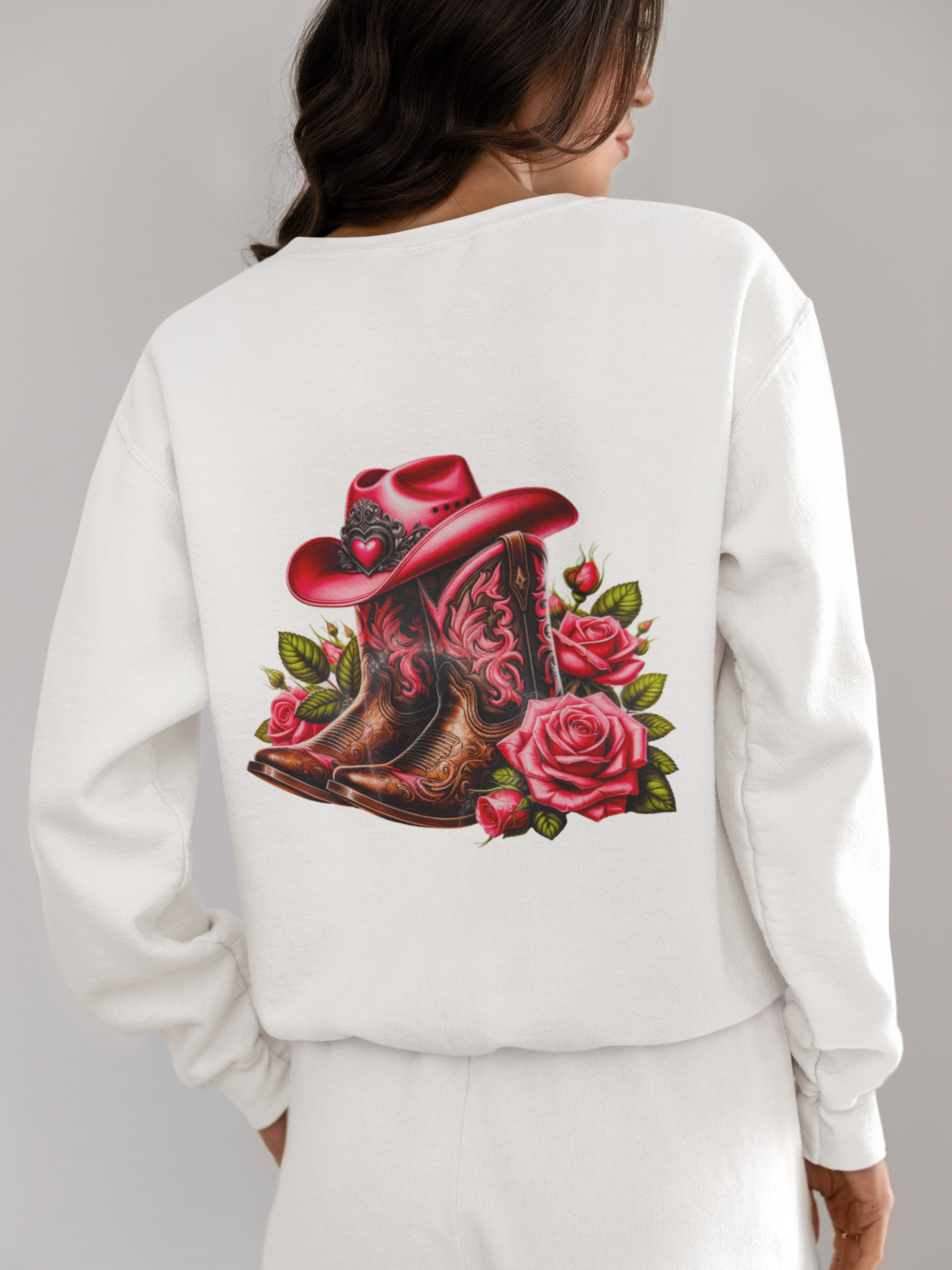 Crewneck - Botte de cowgirl