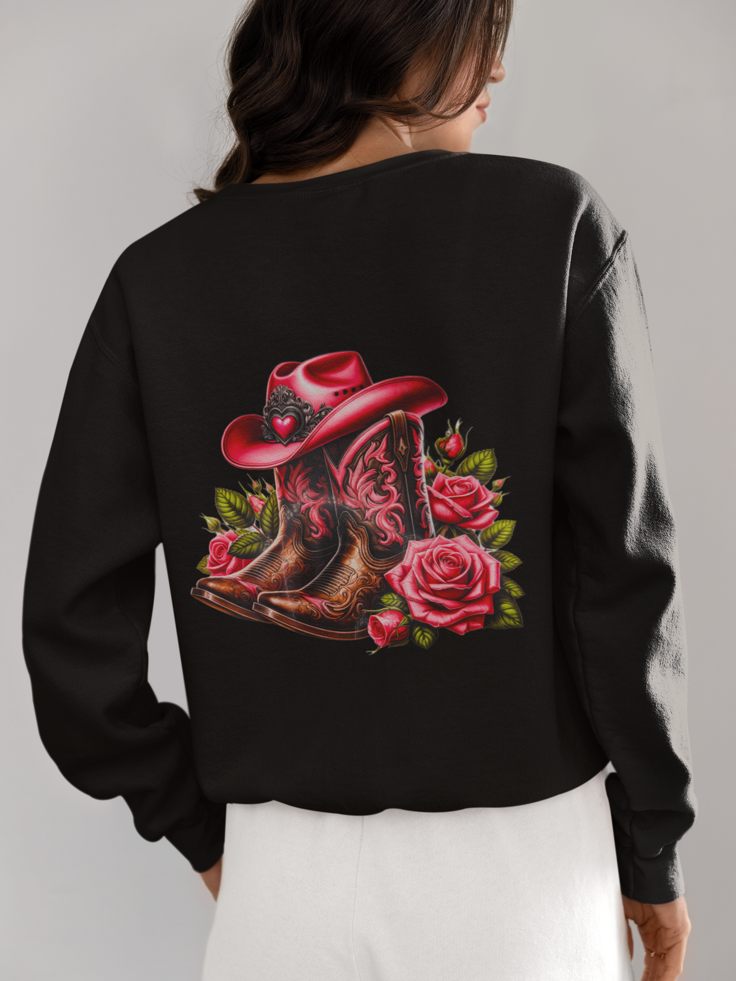 Crewneck - Botte de cowgirl
