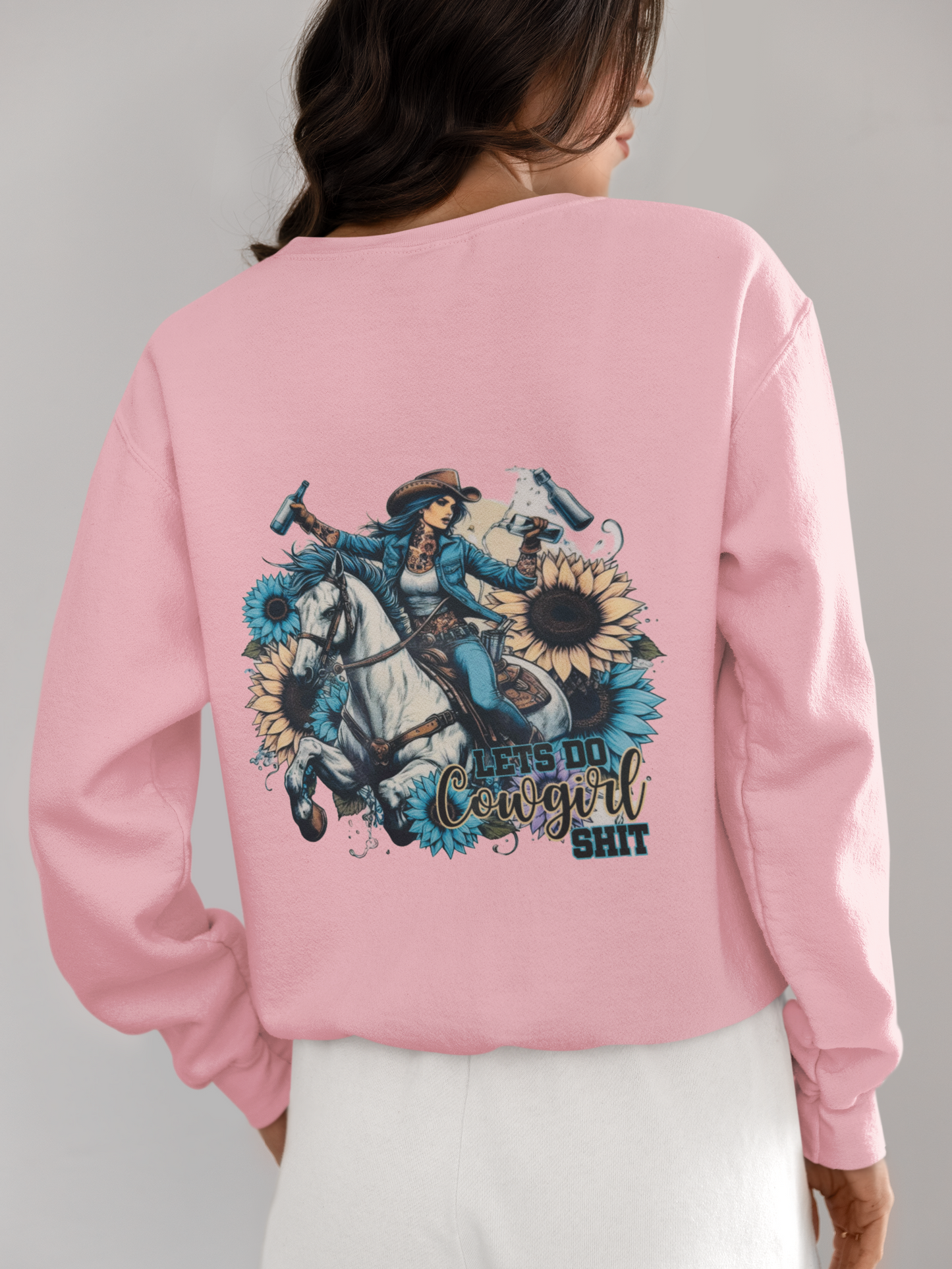 Crewneck - Cowgirl bleu