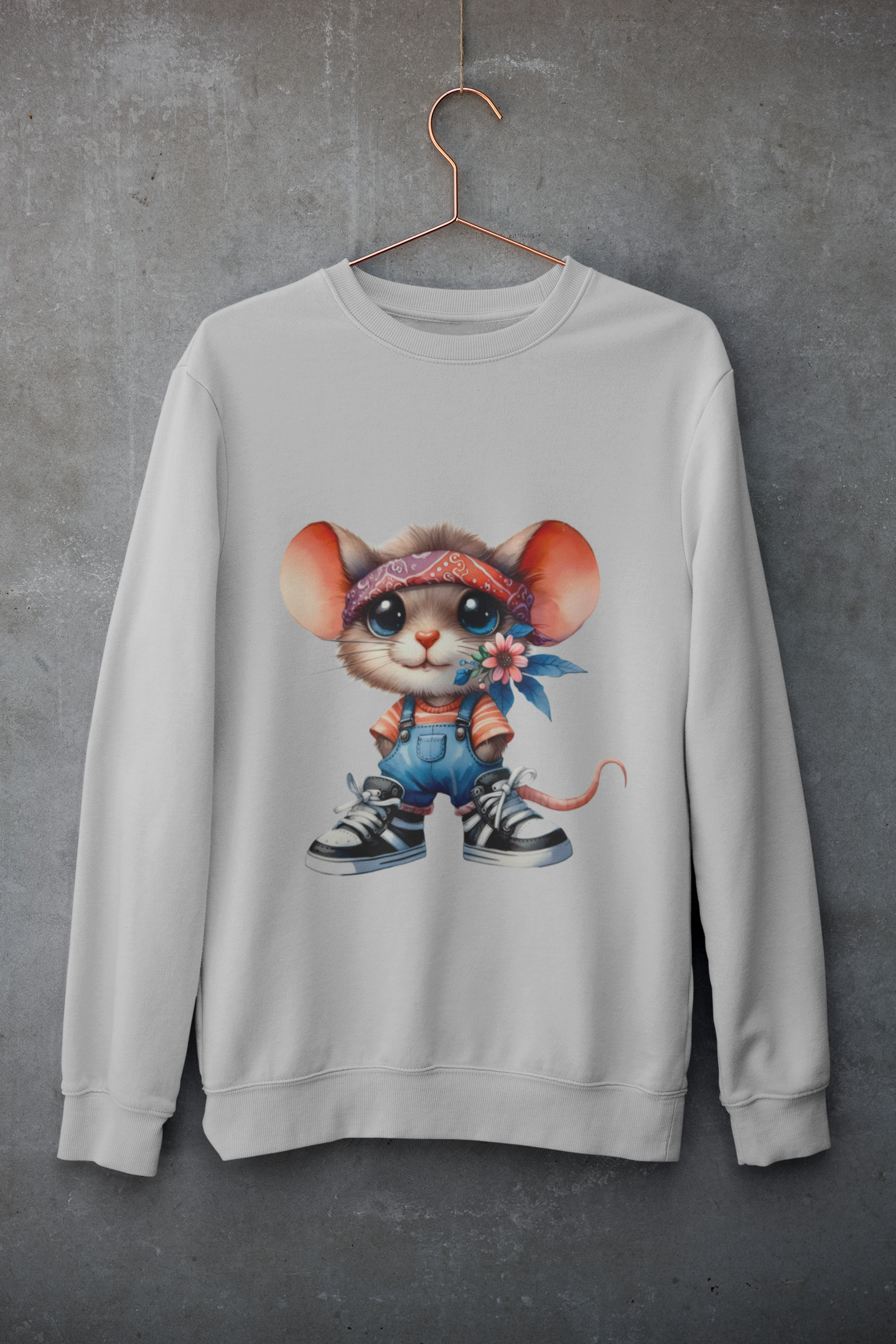 Crewneck - Souris fleurie
