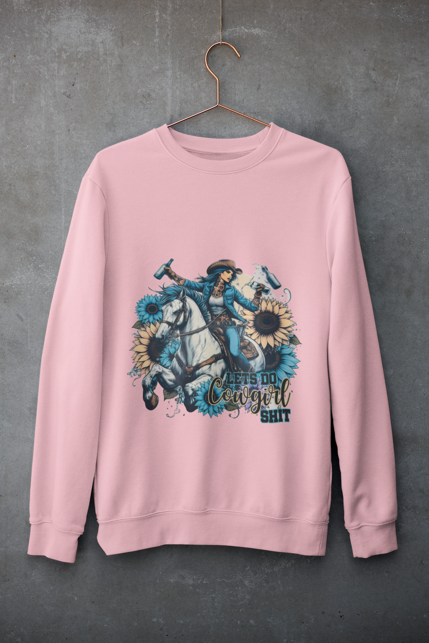Crewneck - Cowgirl bleu