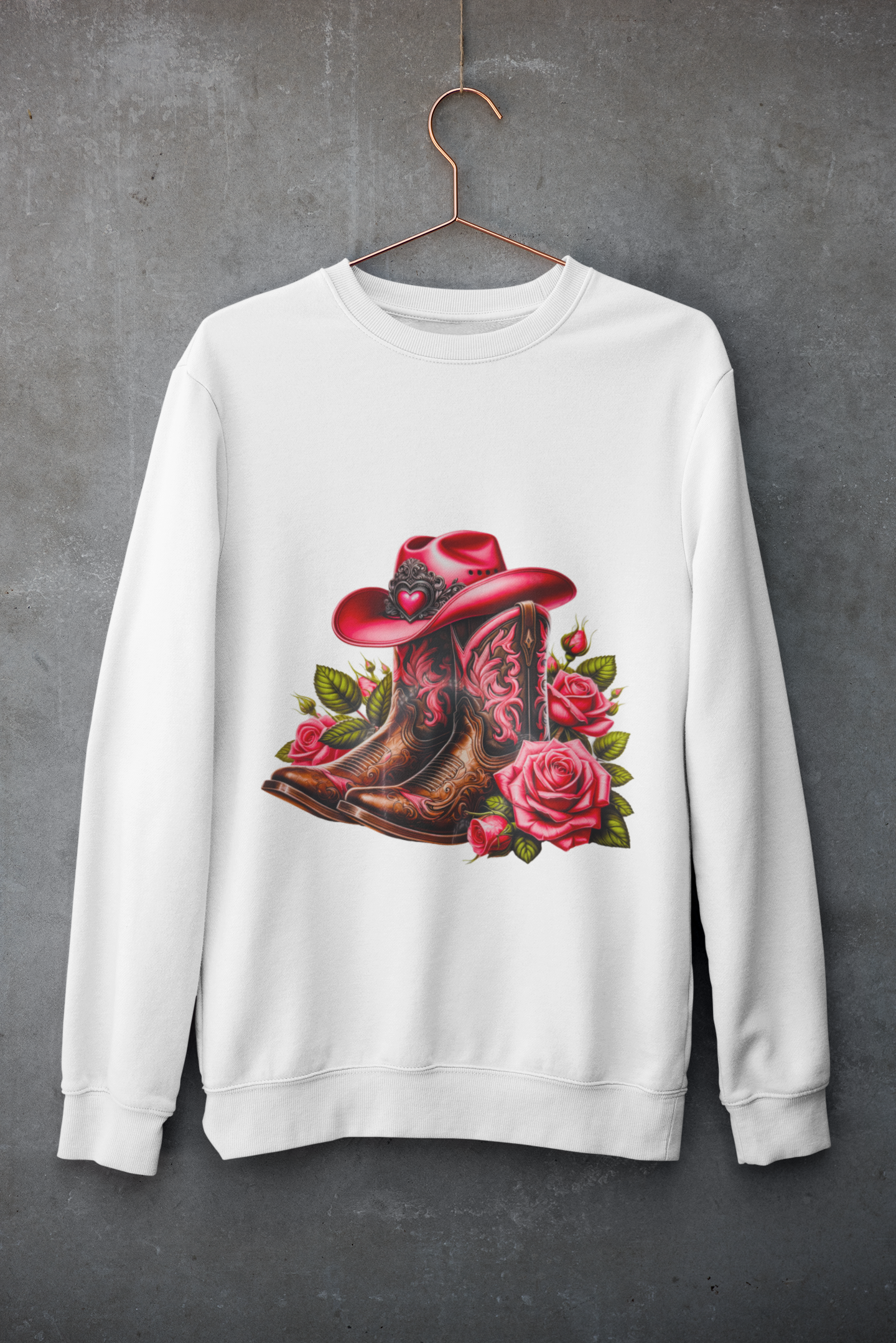 Crewneck - Botte de cowgirl