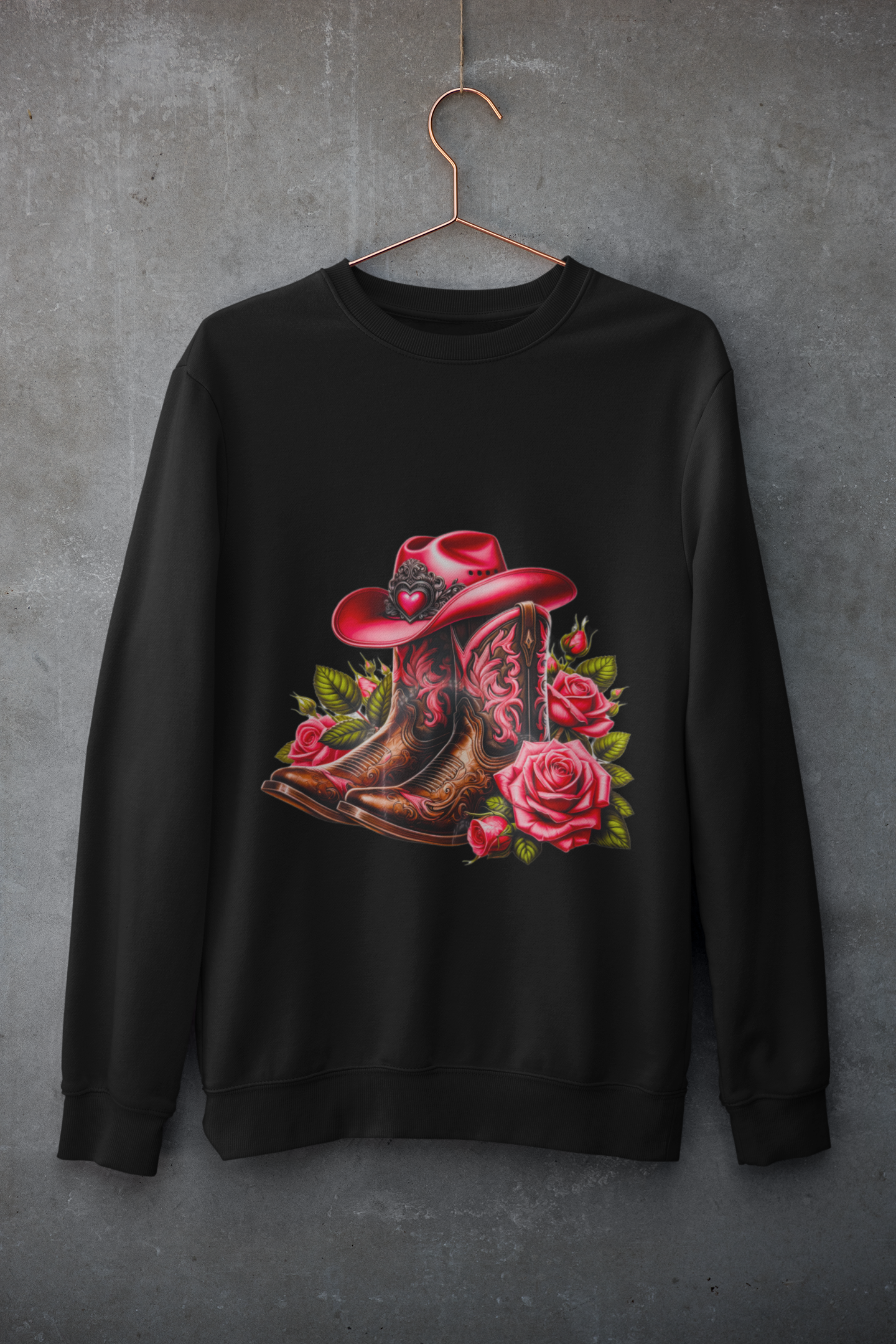 Crewneck - Botte de cowgirl