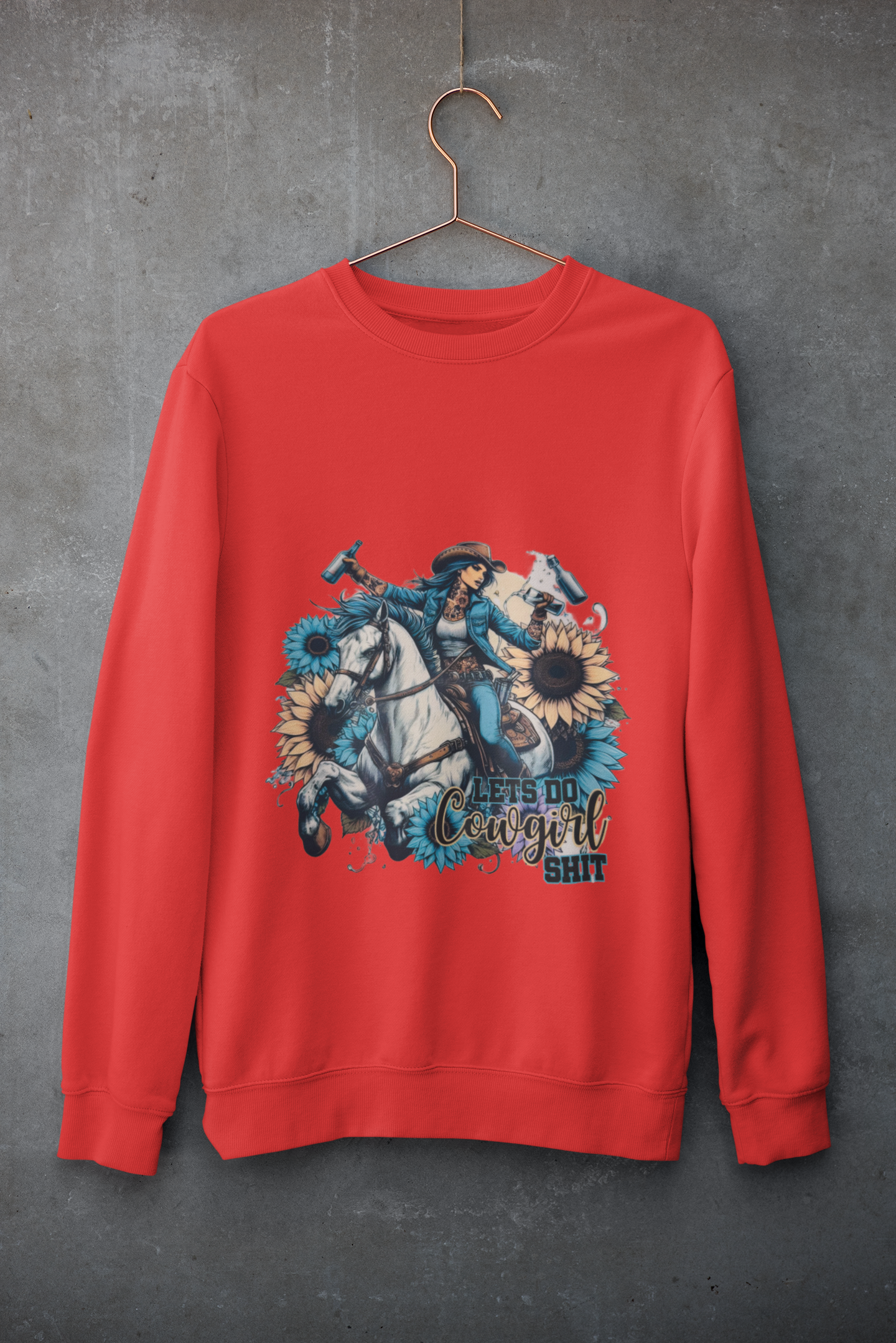 Crewneck - Cowgirl bleu