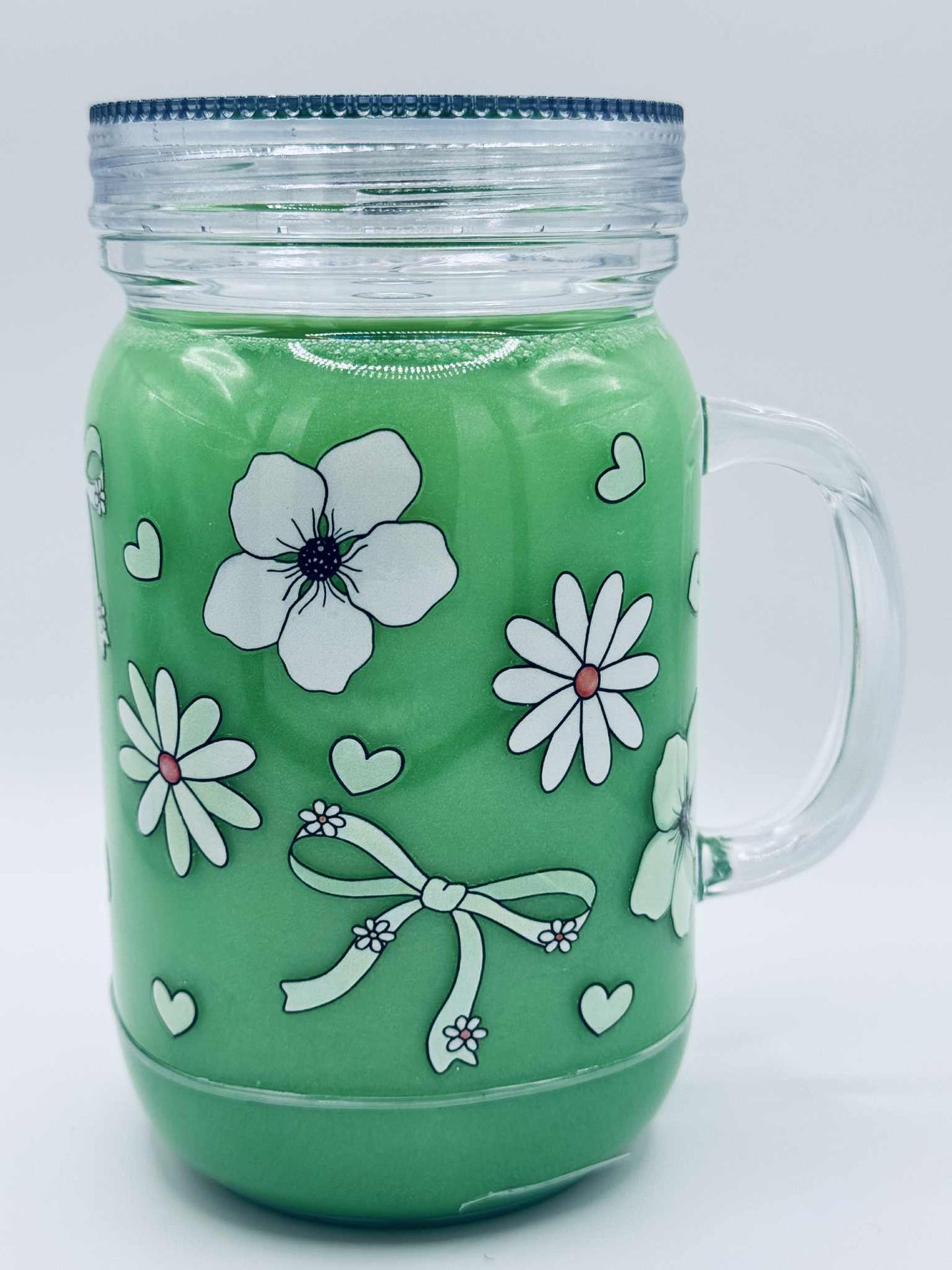 Verre style pot Mason en plastique snowglobe 20oz