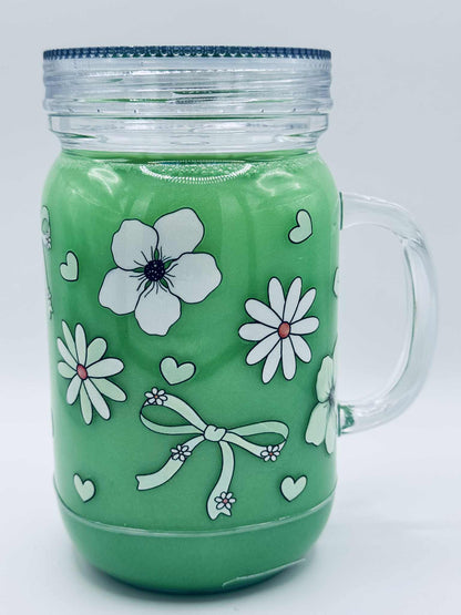 Verre style pot Mason en plastique snowglobe 20oz