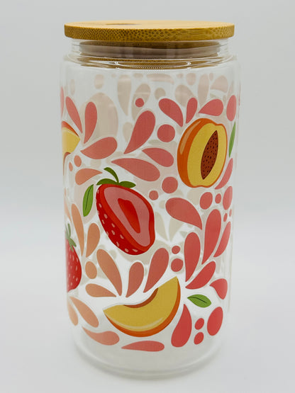 Verre en vitre réutilisable - Cocktail de fruits