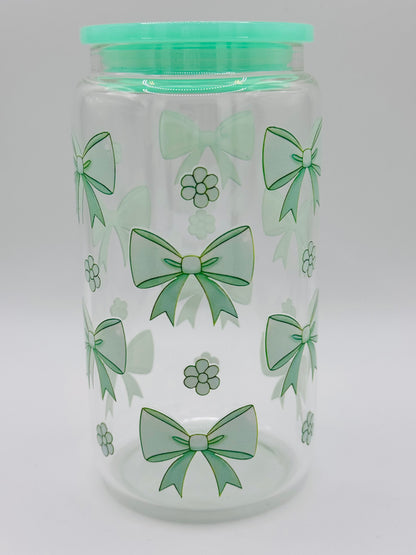 Verre en vitre réutilisable - jolie boucle