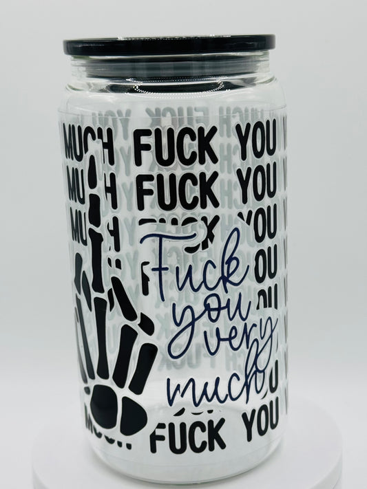 Verre en vitre réutilisable - f*ck you 🖕🏻