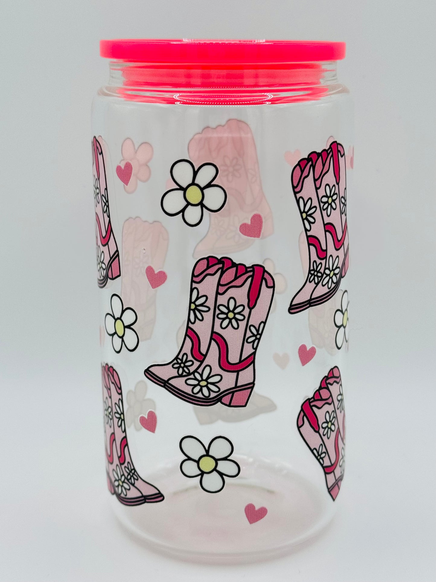 Verre en vitre réutilisable - Cowgirl rose