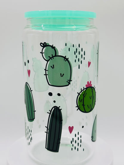 Verre en vitre réutilisable - Cactus 🌵