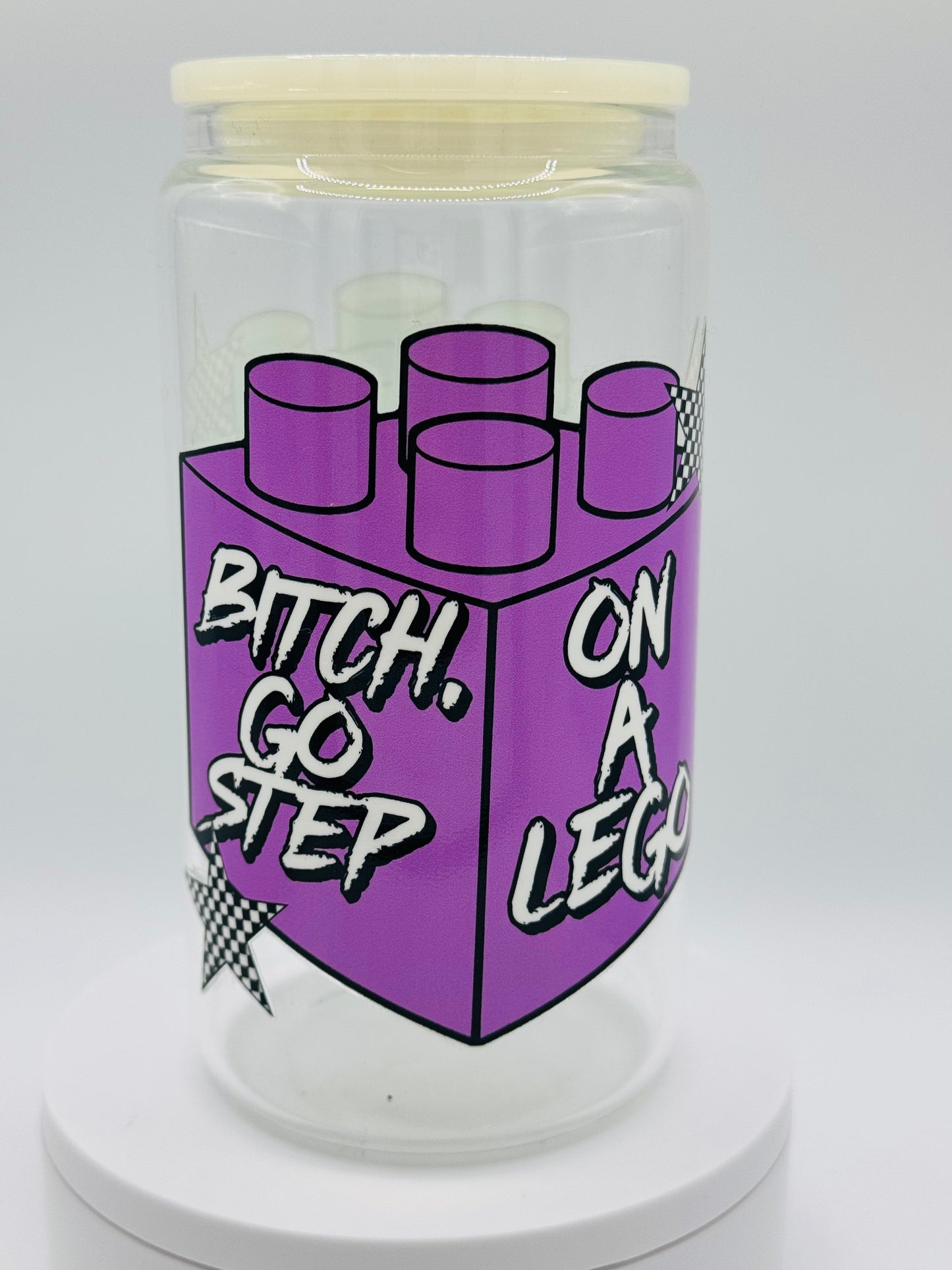 Verre en vitre réutilisable - Lego