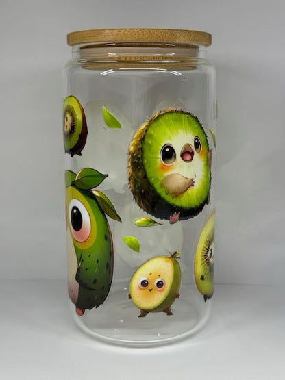 Verre en vitre réutilisable - Kiwi