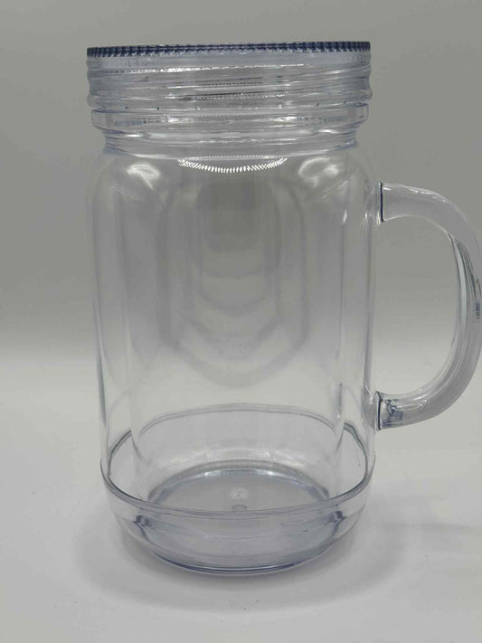 Verre style pot Mason en plastique snowglobe 20oz