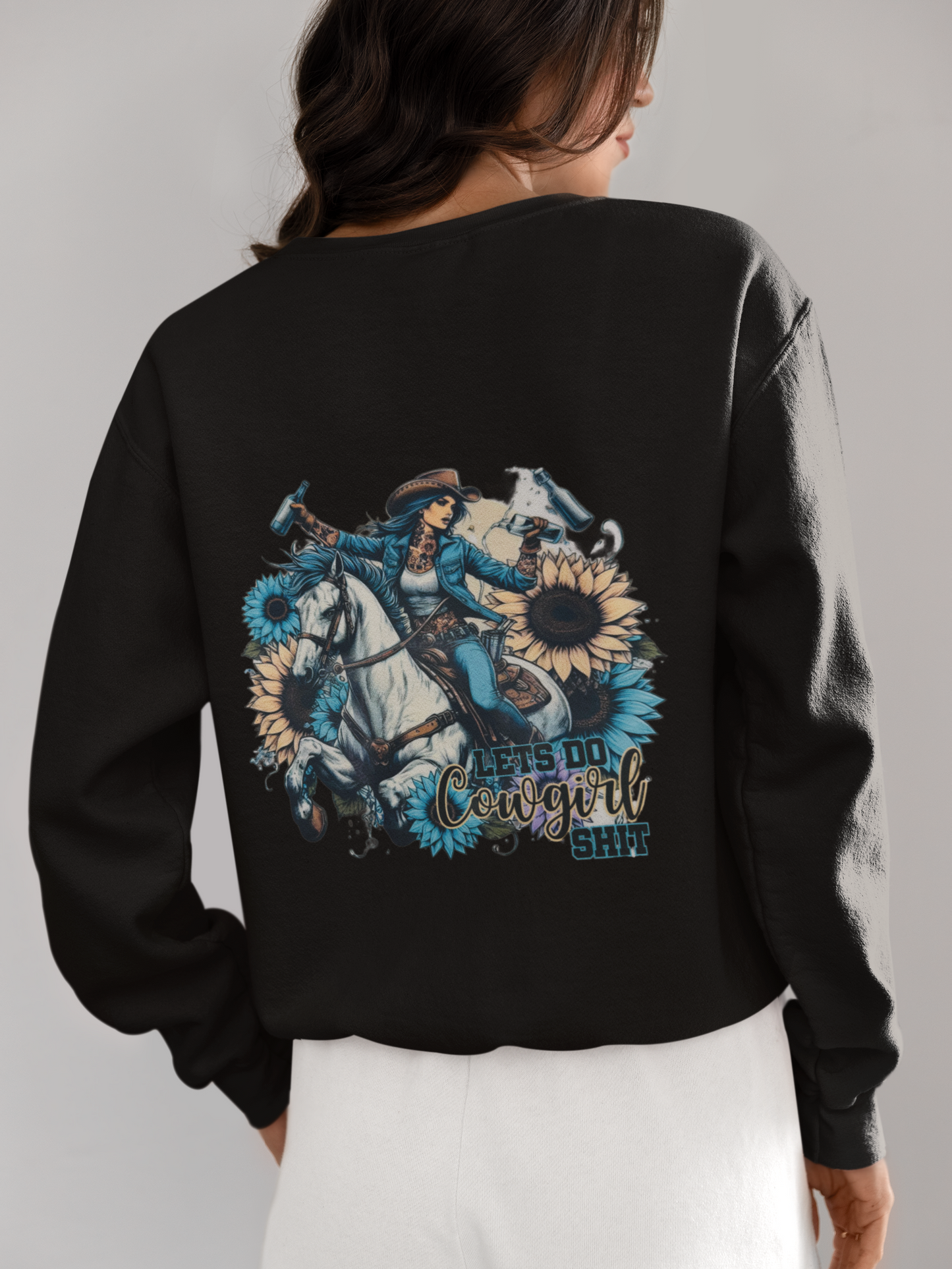 Crewneck - Cowgirl bleu