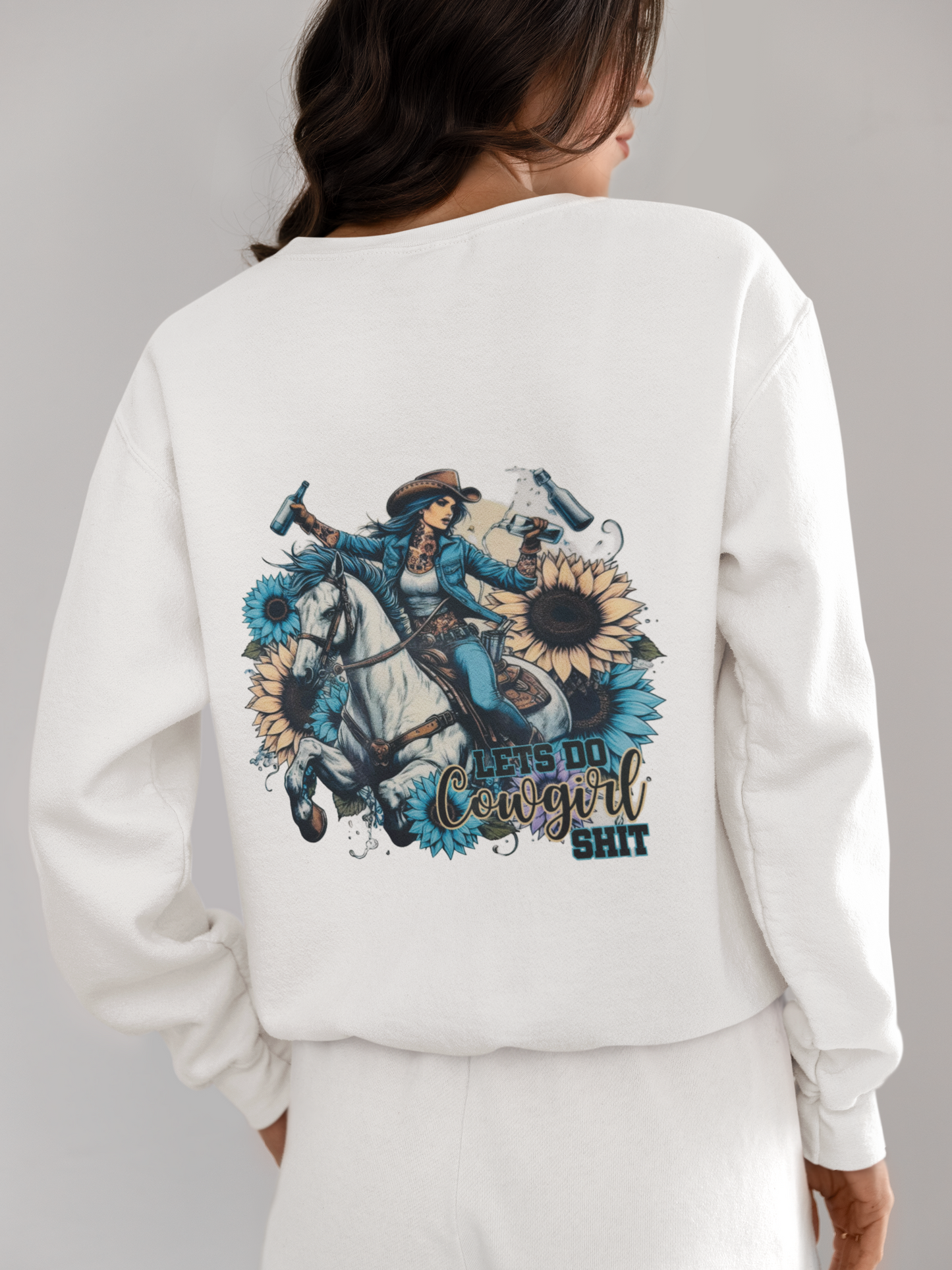 Crewneck - Cowgirl bleu