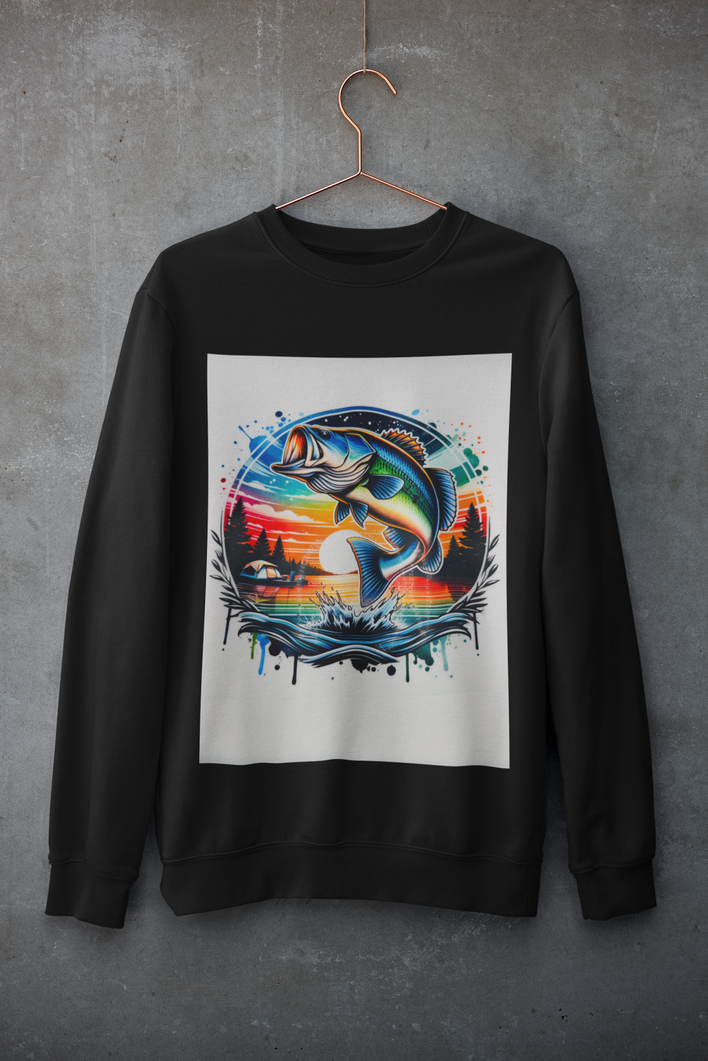 Crewneck - Poisson au camping