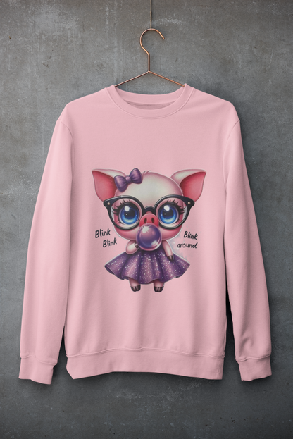 Crewneck - Cochon rose