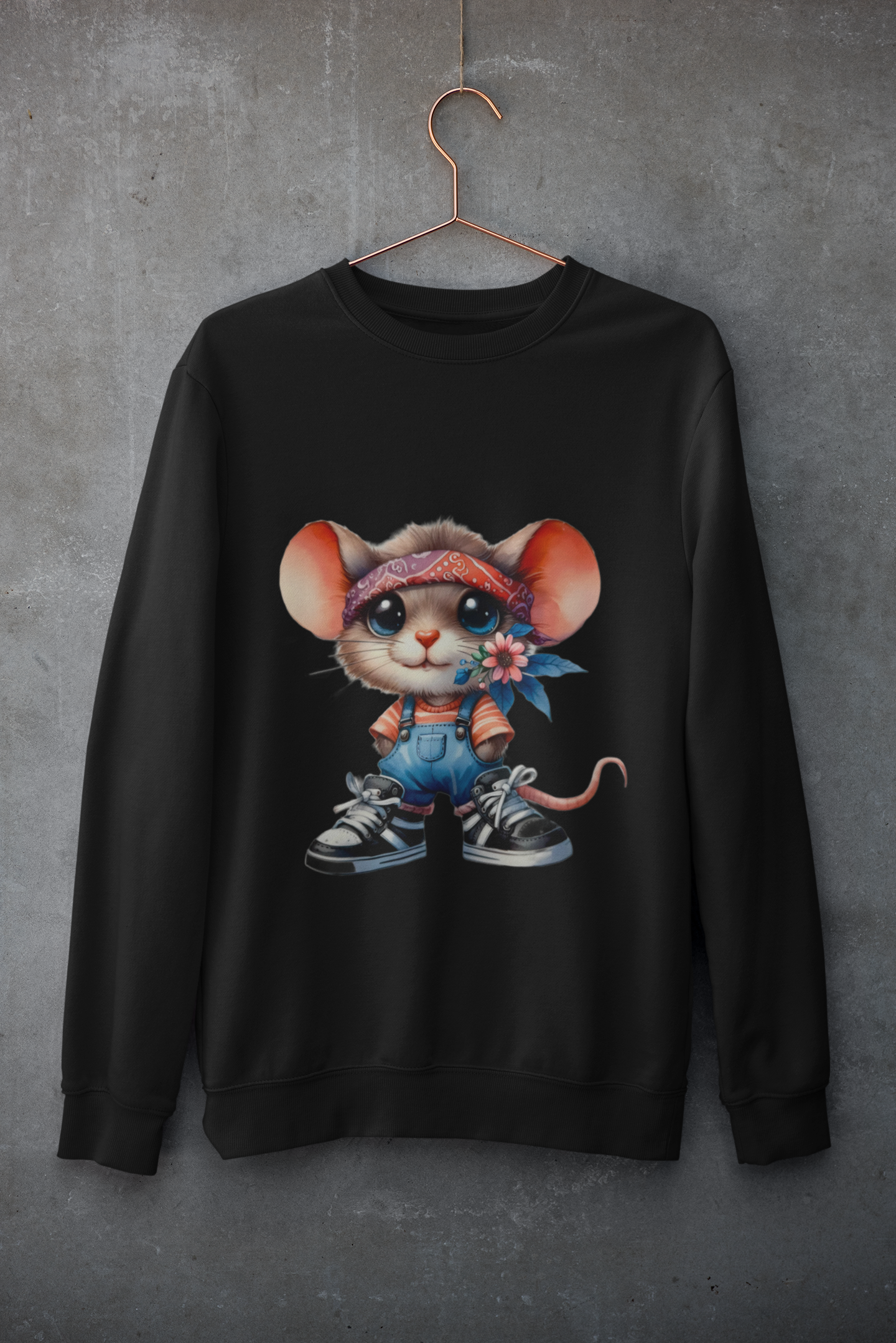 Crewneck - Souris fleurie