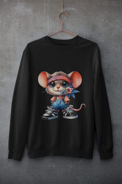 Crewneck - Souris fleurie