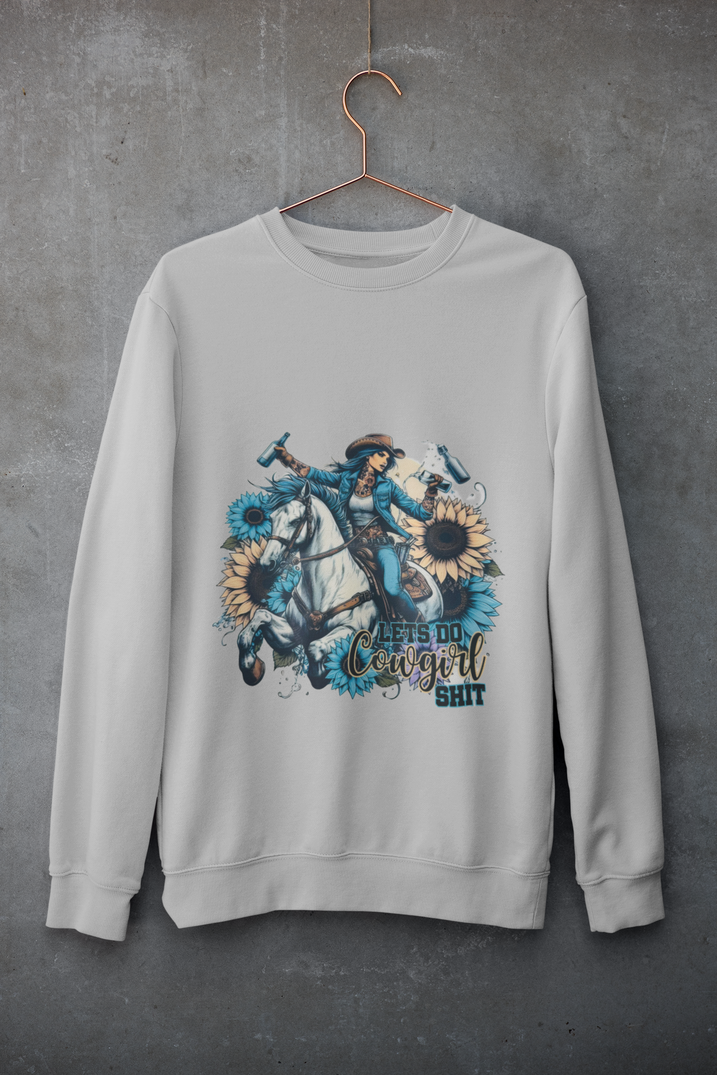 Crewneck - Cowgirl bleu