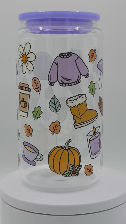 Verre en vitre réutilisable - Automne 4🍂