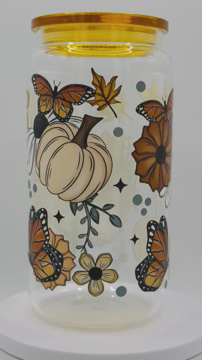 Verre en vitre réutilisable - Automne 🍂