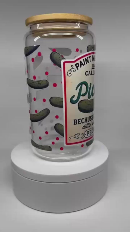 Verre en vitre réutilisable - Fan de cornichon