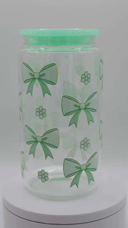 Verre en vitre réutilisable - jolie boucle