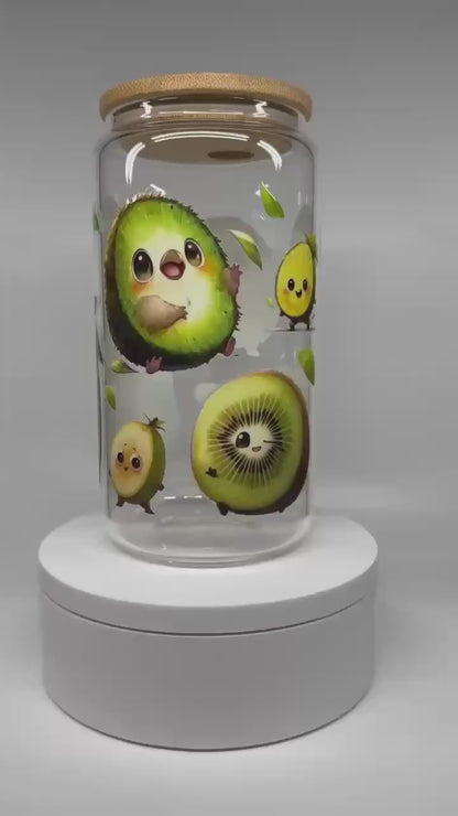 Verre en vitre réutilisable - Kiwi