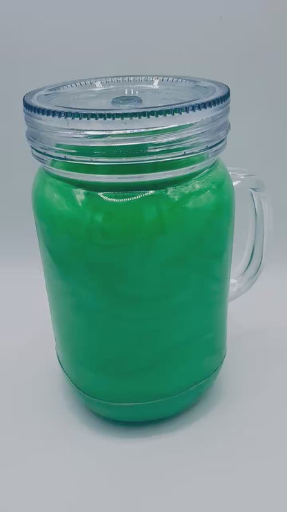 Verre style pot Mason en plastique snowglobe 20oz