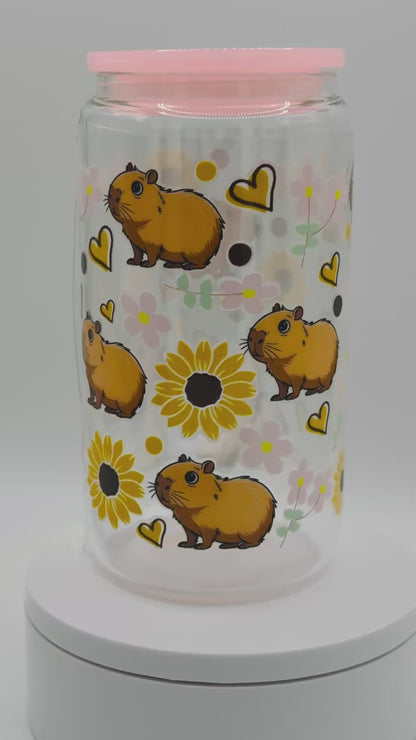 Verre en vitre réutilisable  - Capy😍