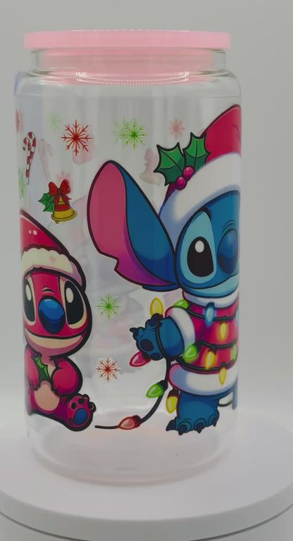 Verre réutilisable - petit bonhomme bleu de Noël 🎄