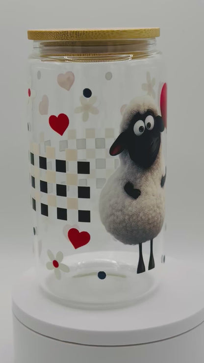 Verre en vitre réutilisable - mouton en liberté 🐑