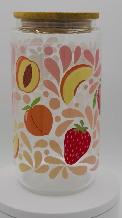 Verre en vitre réutilisable - Cocktail de fruits